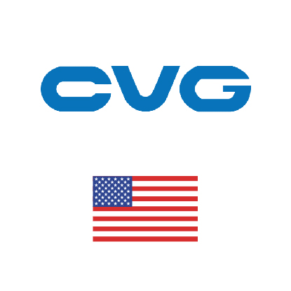CVG logo with american flag. Client of DAVISA Industrial: Development Leader.