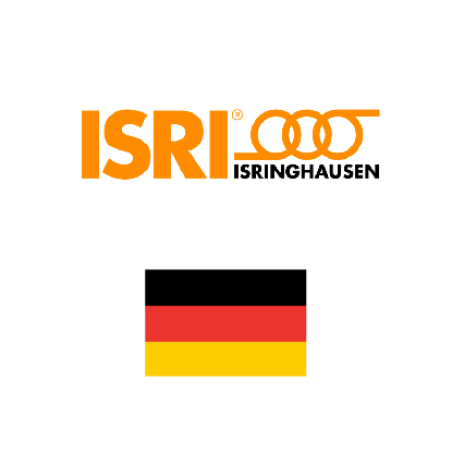 ISRI lSRINGHAUSEN logo with german flag. Client of DAVISA Industrial: Development Leader.