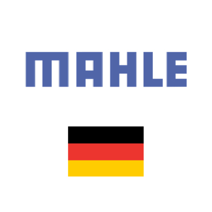MAHLE logo with german flag. Client of DAVISA Industrial: Development Leader.