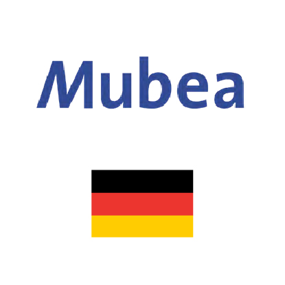 Mubea logo with german flag. Client of DAVISA Industrial: Development Leader.