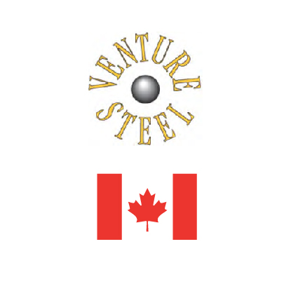 Ventura Steel logo with canadian flag. Client of DAVISA Industrial: Development Leader.