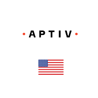 APTIV logo with American flag. Client of DAVISA Industrial: Development Leader.