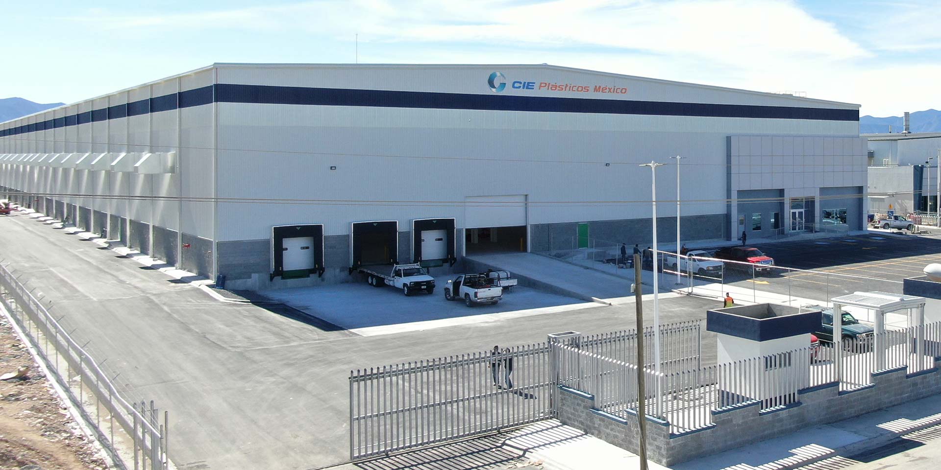 Drone photograph of a DAVISA industrial park building operated by CIE Plasticos Mexico