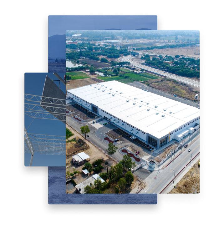 Drone photograph of a DAVISA industrial park