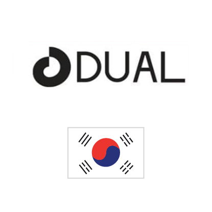 DUAL logo with south korean flag. Client of DAVISA Industrial.